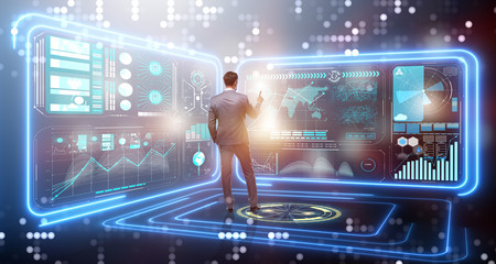 Businessman in global business concept