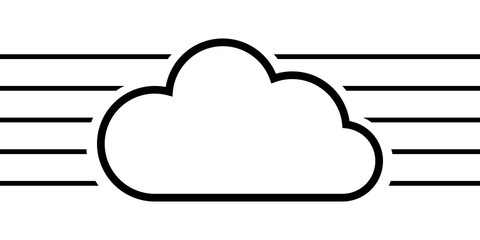 Cloud cloudy template create a logo for a cloud data repository, the vector template