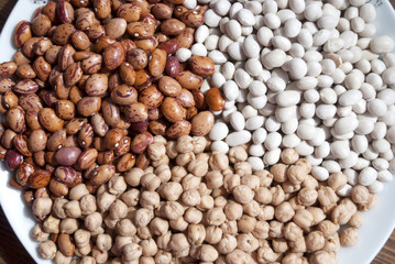 Mixed dried beans and chickpea