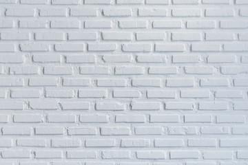 Pattern of white brick wall for background and textured, Seamless white brick wall background