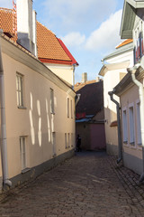 Fototapeta premium Scenic summer beautiful aerial skyline panorama of the Old Town in Tallinn, Estonia