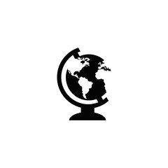 globe erth icon flat design