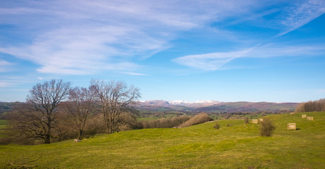 Fototapeta premium Snow topped English Lake district fell in Springtime