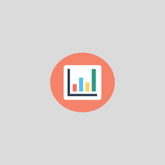 bar chart icon flat design