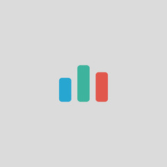 Obraz premium bar chart icon flat design