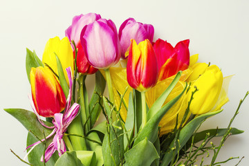 Fototapeta premium Bunch of colorful tulips