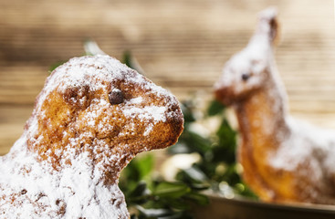 Easter lamb cake, closeup