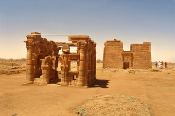 Fototapeta na wymiar Naqa or Naga'a - a ruined ancient city of the Kushitic Kingdom of Meroë in modern-day Sudan 