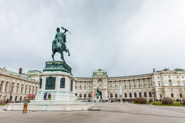 Equestrian statue of Archduke Charles (Erzherzog Karl) memorial in Vienna (Wien), Austria.