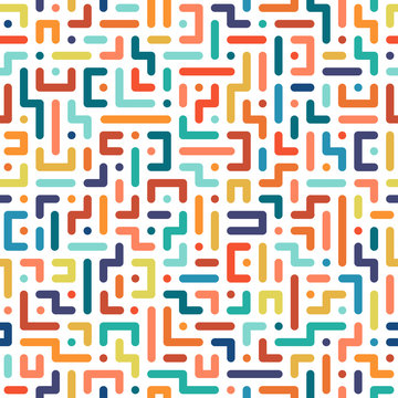 Color seamless geometric pattern. Vector background.