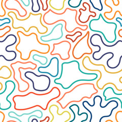 Colorful seamless pattern in doodle style.