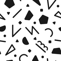 Retro memphis pattern - seamless background.