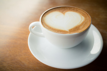 hot coffee with foam milk