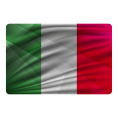Obraz premium National flag of Italy in modern design style.