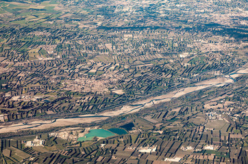 aerial of rural landscape near Marseilles