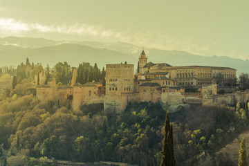 Fototapeta na wymiar Alhambra palace in Granada,Spain