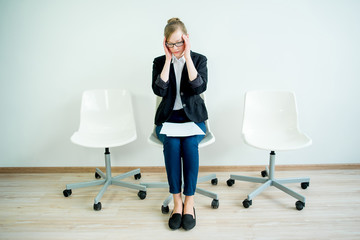 Waiting for a job interview