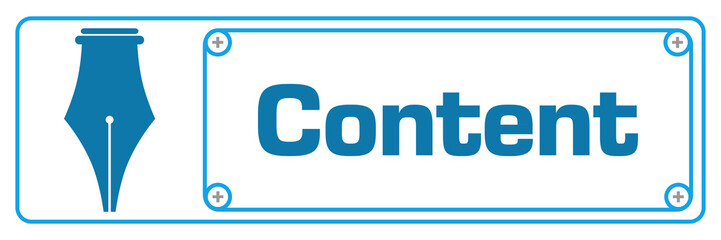 Content Blue Horizontal Border Screw 