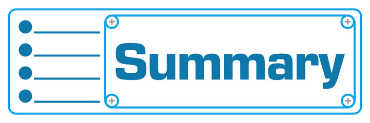 Summary Blue Horizontal Border Screw 