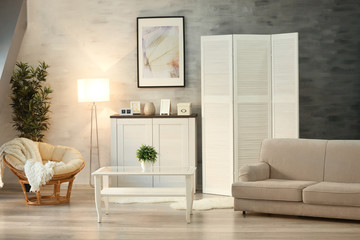 Interior of beautiful modern room