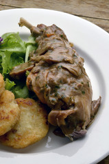 Conejo con setas Rabbit with mushrooms Coniglio ai funghi Lapins avec des champignons Królik z grzybami Kaninchen mit Pilzen Coelho com cogumelos
