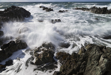 冬の日本海　能登半島外浦