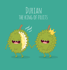 Funny durian fruits