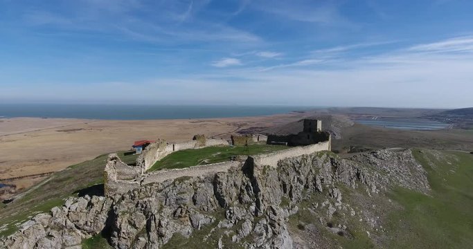 Enisala medieval fort in Dobrogea, Romania (Tulcea County). Old Turkish fortress