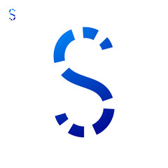 S Letter - Logo Dotted Line Concept Design Template