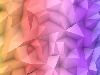3D Illustration - Colorful low poly texture
