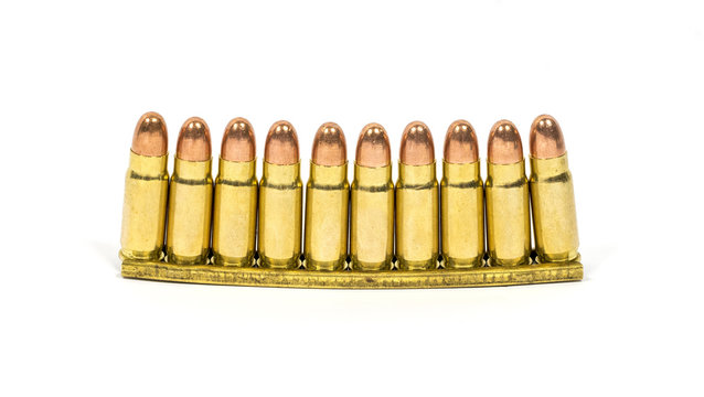 Ammo isolated on white background