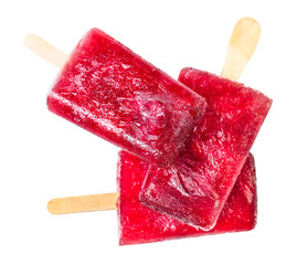 Frozen juice close-up