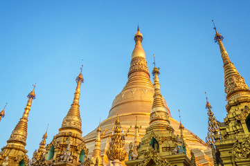 Shwedagon Pagoda in Yangon, Burma Myanmar