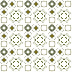 Seamless texture with 3D rendering abstract fractal green pattern