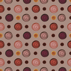 Naklejka premium Abstract circles seamless pattern background.