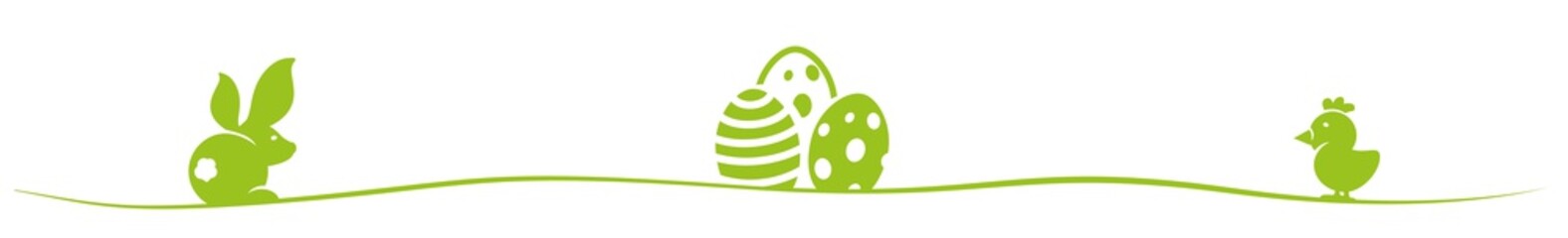 Osterhase Ostereier Osterkücken grün