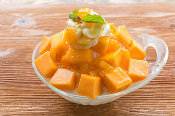 Mango bingsu,Dessert of Korea