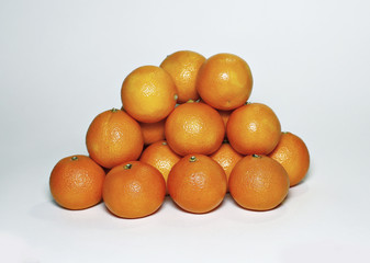 Many orange mandarins