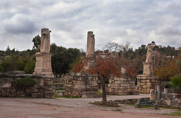 Greek statues.