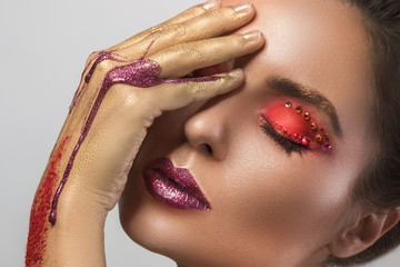 Portrait of woman with creative make up © blackday