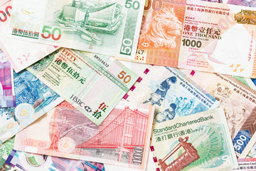 Fototapeta na wymiar Hong Kong money.