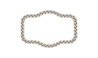 Fototapeta premium Braided frame in abstract form. Isolated on white background.