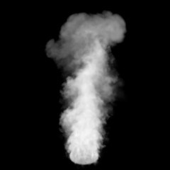 Smoke on black background. Digital illustration.