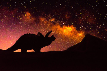 dinosaur on beauty milky background