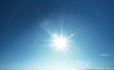 blue sun and sky