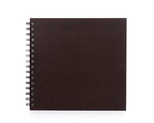 blank realistic spiral notebook isolated on white background