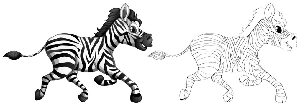 Doodle animal for zebra