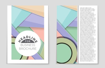 Fototapeta premium Abstract vector layout background set. For art template design, list, front page, mockup brochure theme style, banner, idea, cover, booklet, print, flyer, book, blank, card, ad, sign, sheet,, a4.