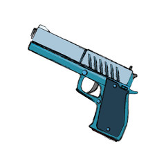 Isolated handgun weapon vector illustration graphic design