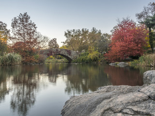 Fototapeta na wymiar Bow bridge Central Park
